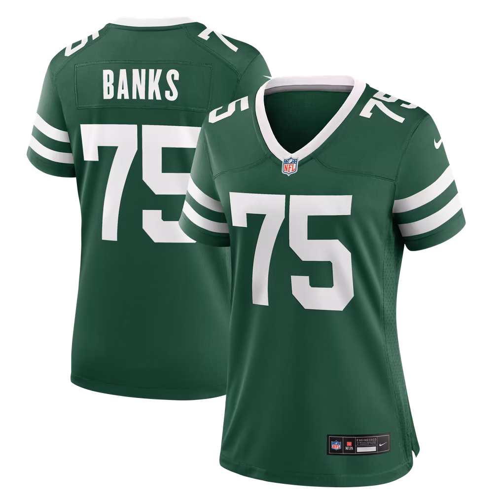 Women's New York Jets Brant Banks Nike Legacy Green Team Game Jersey - U-jersey