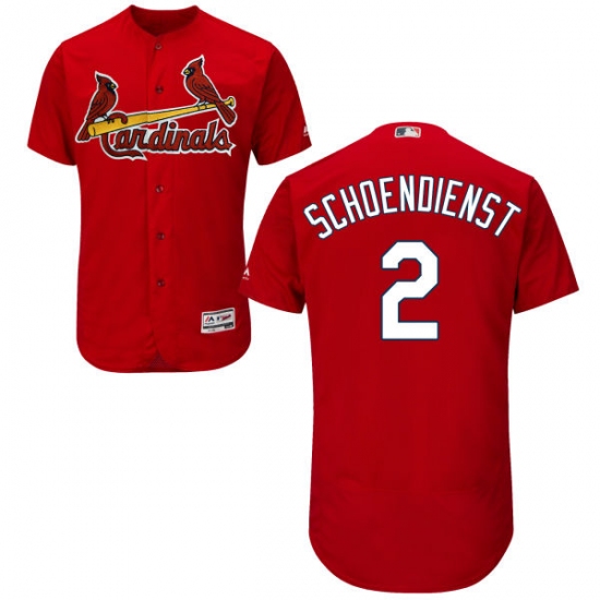 Men's Majestic St. Louis Cardinals #2 Red Schoendienst Red Alternate Flex Base Authentic Collection MLB Jersey - Ujersey