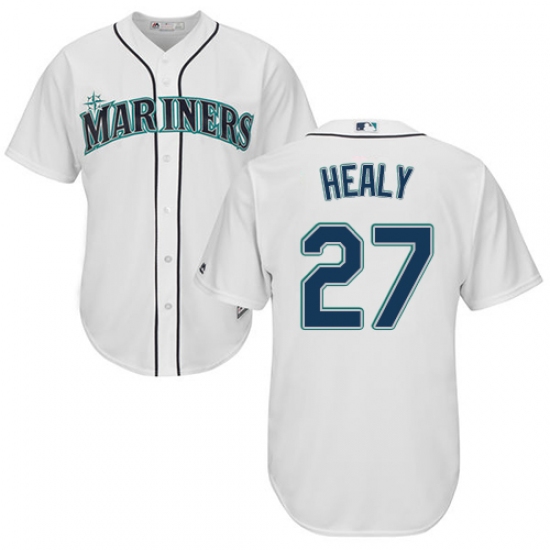 Youth Majestic Seattle Mariners #27 Ryon Healy Replica White Home Cool Base MLB Jersey - Ujersey