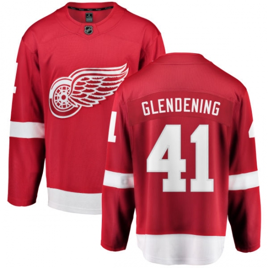 Youth Detroit Red Wings #41 Luke Glendening Fanatics Branded Red Home Breakaway NHL Jersey - Ujersey
