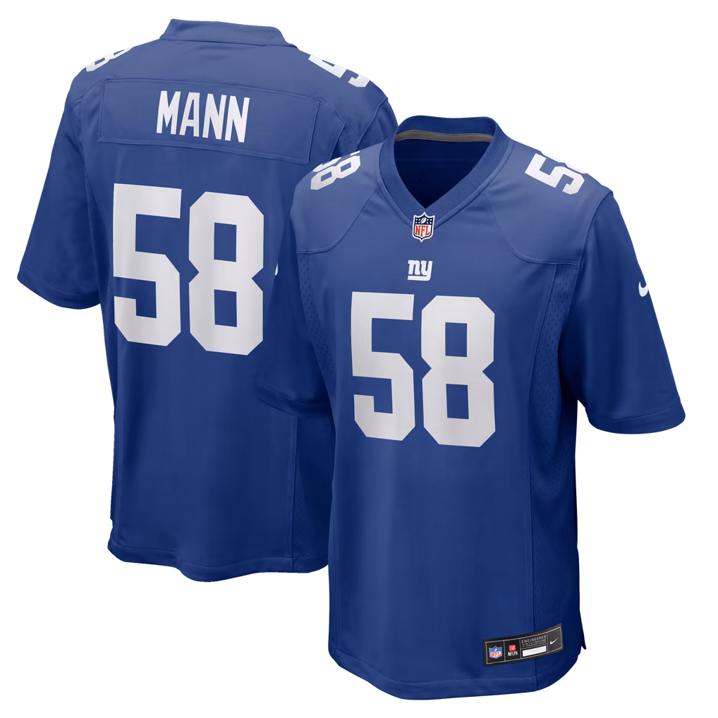 Men's New York Giants Ben Mann Nike Royal Team Game Jersey - U-jersey