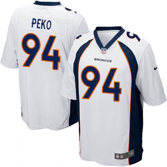 Men's Nike Denver Broncos #94 Domata Peko Game White NFL Jersey - Ujersey