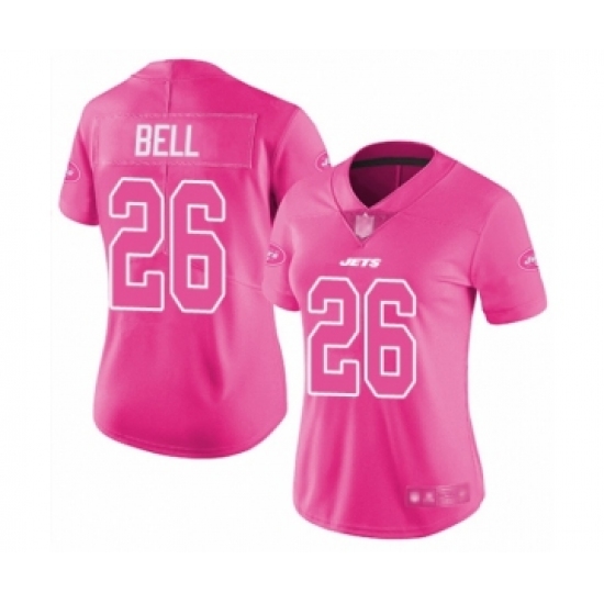 Women's New York Jets #26 Le Veon Bell Limited Pink Rush Fashion Football Jersey - Ujersey