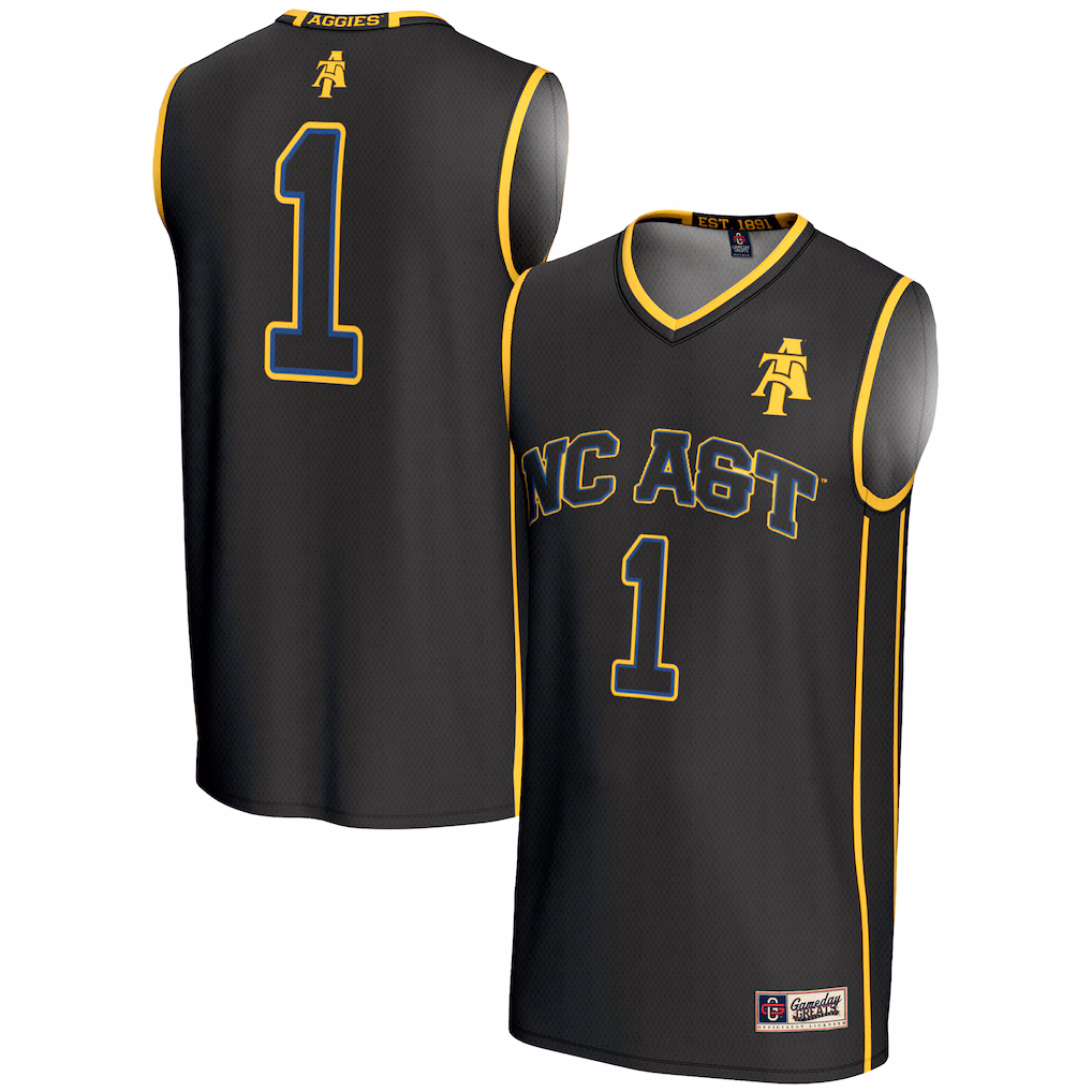 Male GameDay Greats #1 Black North Carolina A&T Aggies Lightweight Basketball Jersey - Ujersey Shop