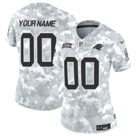 Women's Carolina Panthers Active Player Custom 2024 F.U.S.E Arctic Camo Salute To Service Limited Stitched Football Jersey(Run Small) - Ujersey