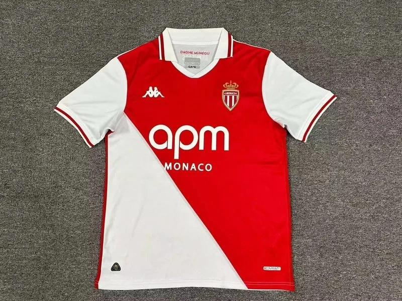 AS Monaco Soccer Jersey Home Custom Shirt 2024/25