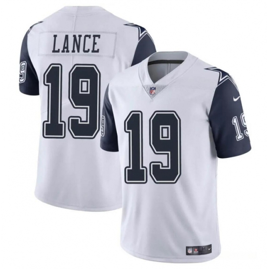Men's Dallas Cowboys #19 Trey Lance White Color Rush Limited Football Stitched Jersey - Ujersey