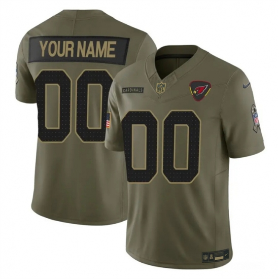 Men's Arizona Cardinals Active Player Custom Olive 2025 F.U.S.E. Salute to Service Limited Stitched Football Jersey - Ujersey