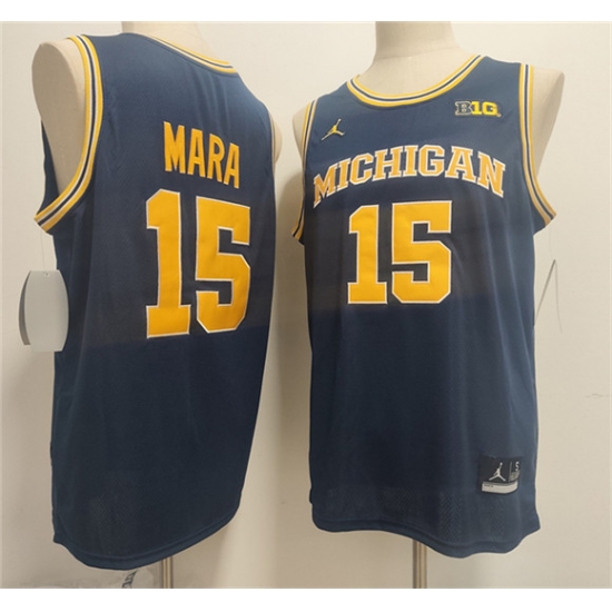 Men's Michigan Wolverines #15 Aday Mara Navy 2026 Vapor Limited Stitched Football Jersey - Ujersey