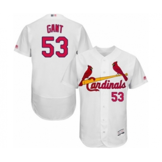 Men's St. Louis Cardinals #53 John Gant White Home Flex Base Authentic Collection Baseball Player Jersey - Ujersey