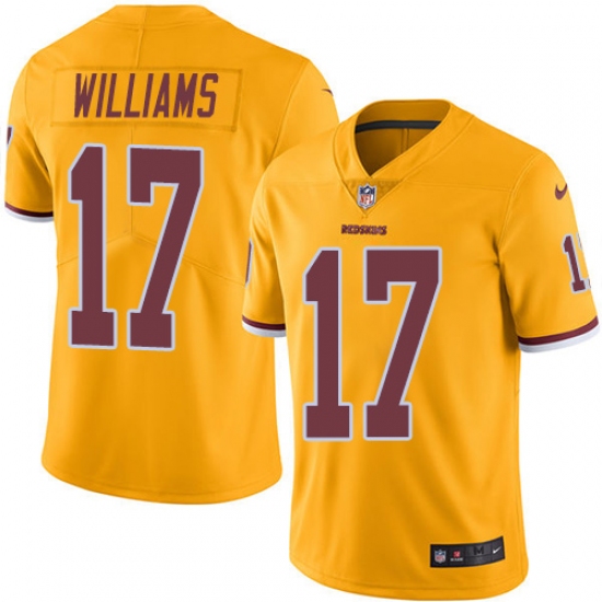 Youth Nike Washington Redskins #17 Doug Williams Limited Gold Rush Vapor Untouchable NFL Jersey