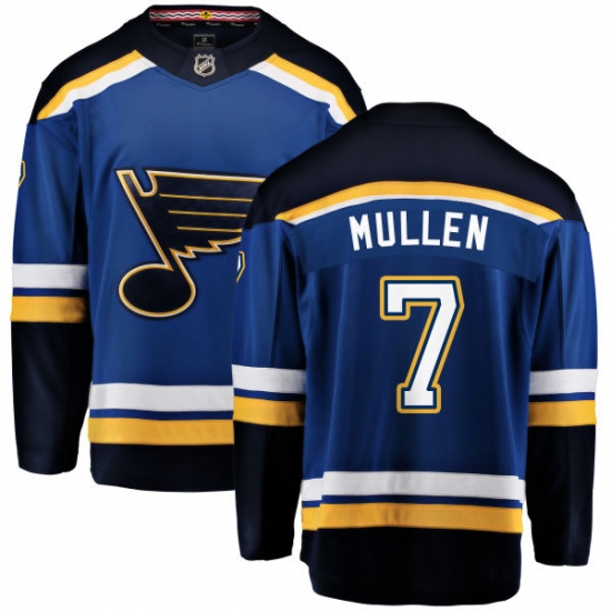 Men's St. Louis Blues #7 Joe Mullen Fanatics Branded Royal Blue Home Breakaway NHL Jersey - Ujersey