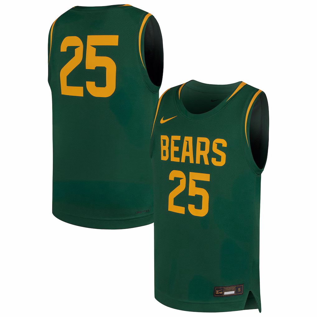 Youth Nike #25 Forest Green Baylor Bears Replica Basketball Jersey