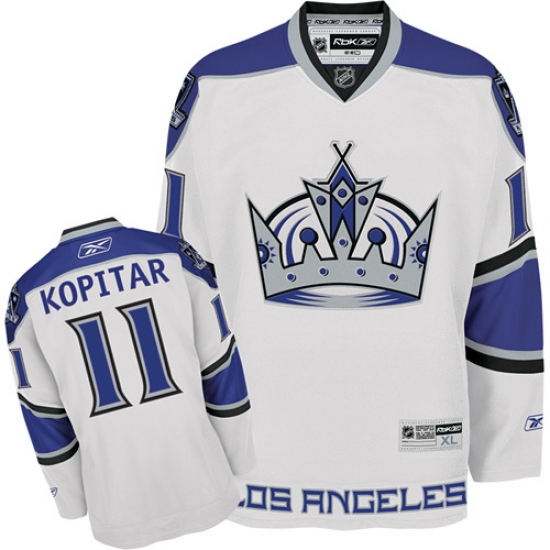 Men's Reebok Los Angeles Kings #11 Anze Kopitar Authentic White NHL Jersey - Ujersey