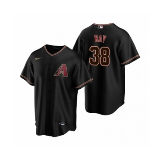 Men's Arizona Diamondbacks #38 Robbie Ray Nike Black Replica Alternate Jersey - Ujersey
