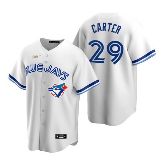 Men's Nike Toronto Blue Jays #29 Joe Carter White Cooperstown Collection Home Stitched Baseball Jersey - Ujersey