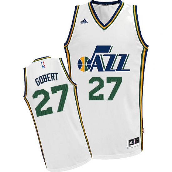 Men's Adidas Utah Jazz #27 Rudy Gobert Swingman White Home NBA Jersey