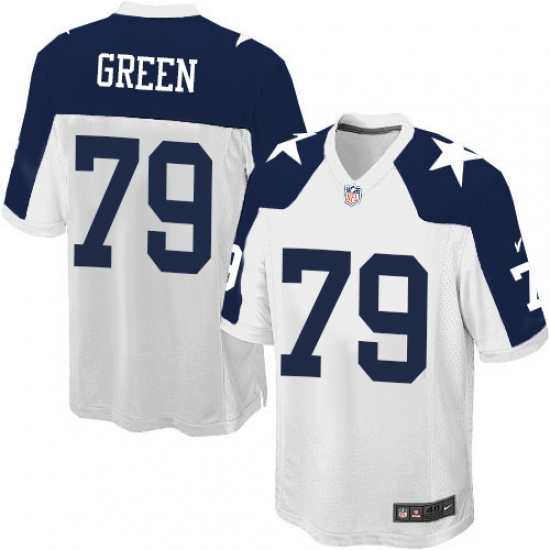 Men's Nike Dallas Cowboys #79 Chaz Green Game White Throwback Alternate NFL Jersey - Ujersey