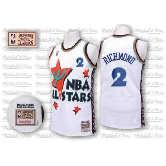 Men's Adidas Sacramento Kings #2 Mitch Richmond Authentic White 1995 All Star Throwback NBA Jersey - Ujersey