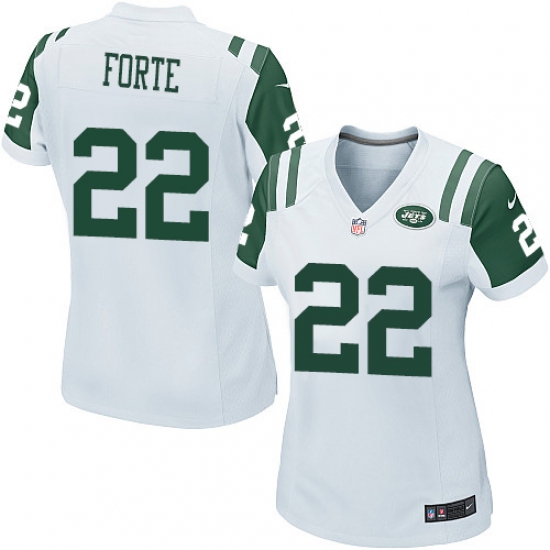 Women's Nike New York Jets #22 Matt Forte Game White NFL Jersey - Ujersey