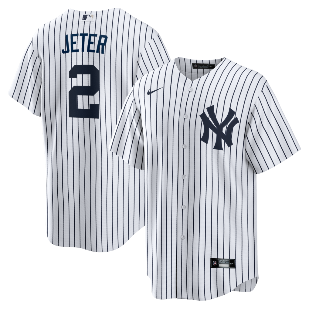 Men's New York Yankees Derek Jeter Nike White Home Retired Player Replica Jersey - Ujersey NHL