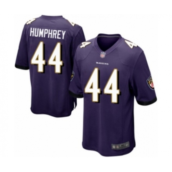 Men's Baltimore Ravens #44 Marlon Humphrey Game Purple Team Color Football Jersey - Ujersey