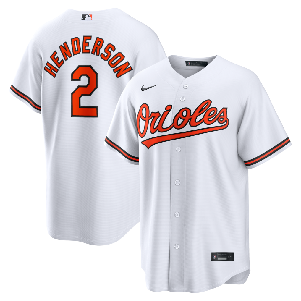 Men's Baltimore Orioles Gunnar Henderson Nike White Home Replica Jersey