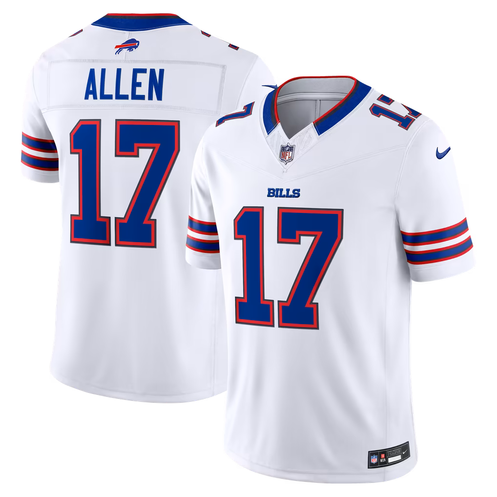 Men's Buffalo Bills Josh Allen Nike White Vapor F.U.S.E. Stitched Limited Jersey - U-jersey