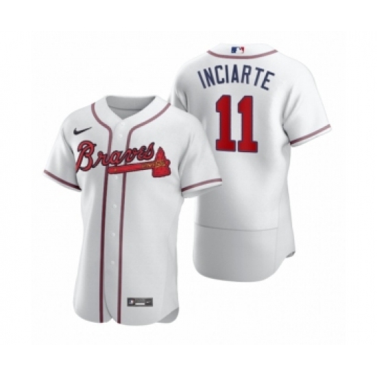 Men's Atlanta Braves #11 Ender Inciarte Nike White 2020 Authentic Jersey - Ujersey