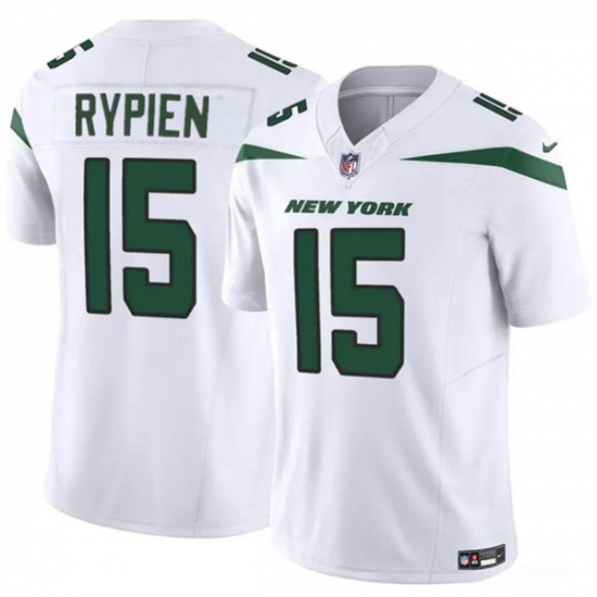 Men's New York Jets #15 Brett Rypien 2023 F.U.S.E. White Vapor Untouchable Limited Football Stitched Jersey - Ujersey