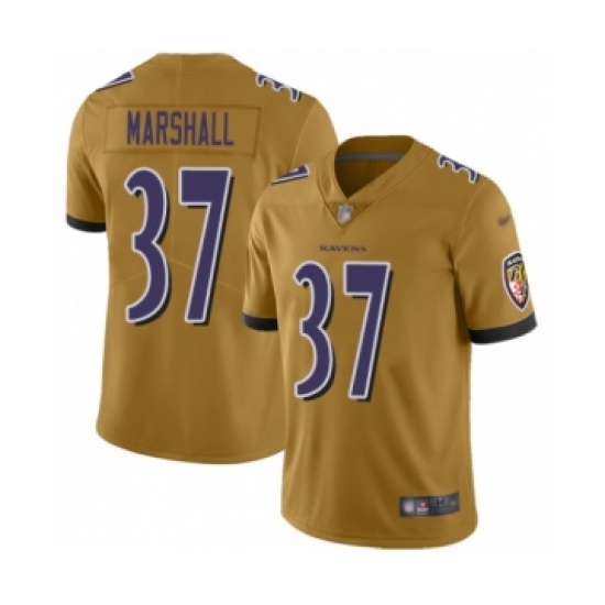 Youth Baltimore Ravens #37 Iman Marshall Limited Gold Inverted Legend Football Jersey - Ujersey