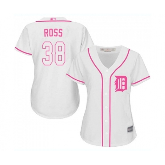 Women's Detroit Tigers #38 Tyson Ross Replica White Fashion Cool Base Baseball Jersey - Ujersey