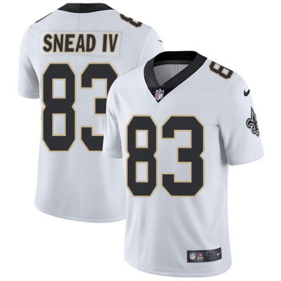 Youth Nike New Orleans Saints #83 Willie Snead White Vapor Untouchable Limited Player NFL Jersey - Ujersey