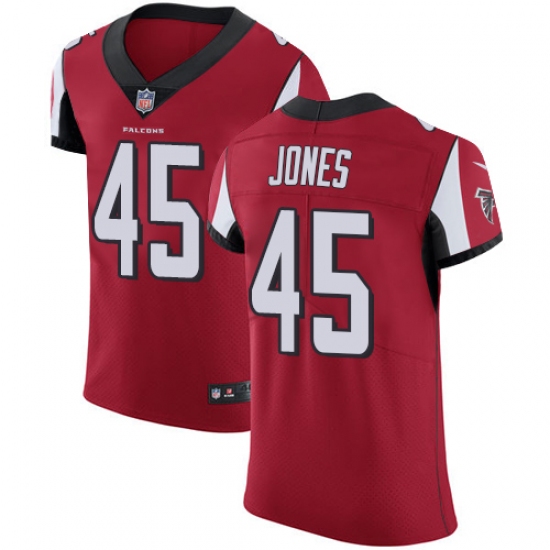 Men's Nike Atlanta Falcons #45 Deion Jones Red Team Color Vapor Untouchable Elite Player NFL Jersey - Ujersey