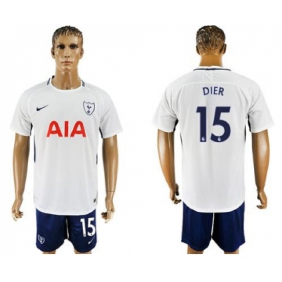 Tottenham Hotspur #15 Dier White Blue Soccer Club Jersey