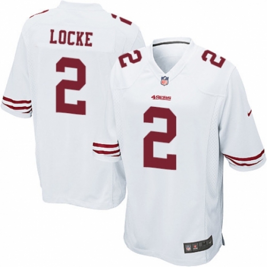Men's Nike San Francisco 49ers #2 Jeff Locke Game White NFL Jersey - Ujersey