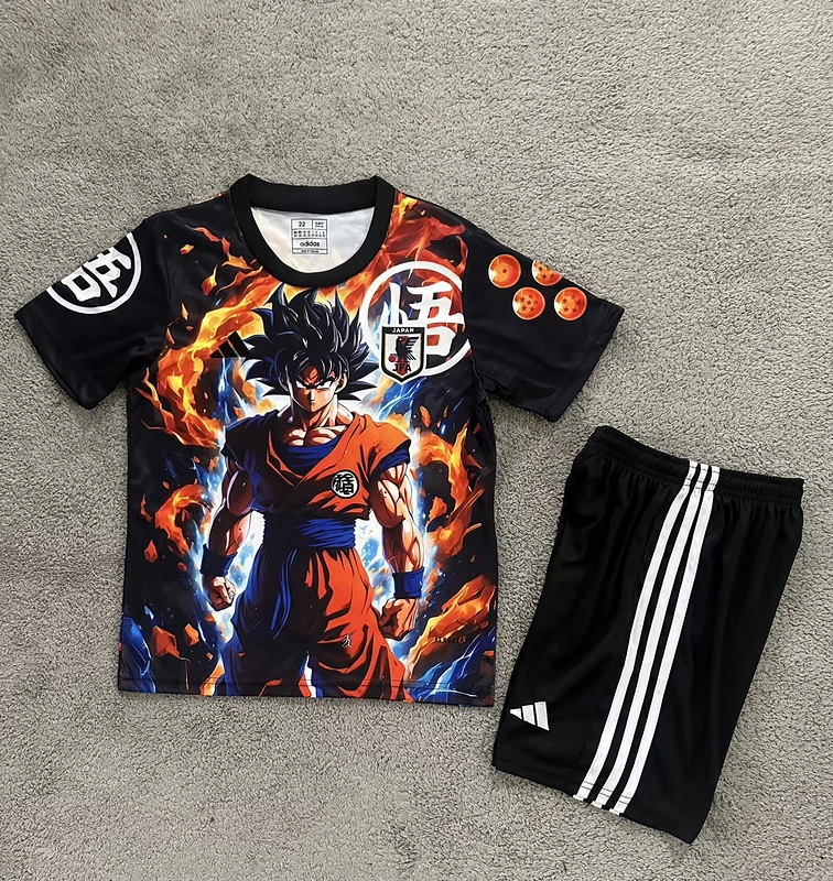 Japan Soccer Jersey Dragon Ball Special Edition Kids Kit Jersey+Shorts 2025 - U-jersey