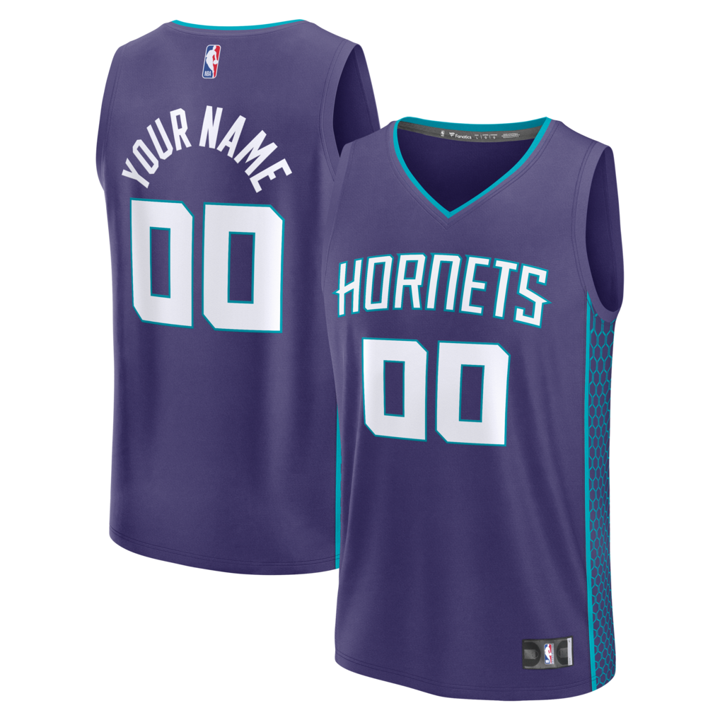 Youth Charlotte Hornets Fanatics Purple Fastbreak Custom Jersey - Statement Edition