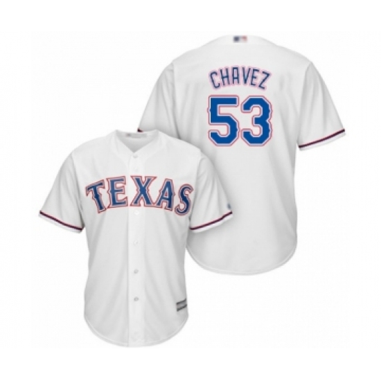 Youth Texas Rangers #53 Jesse Chavez Authentic White Home Cool Base Baseball Player Jersey - Ujersey