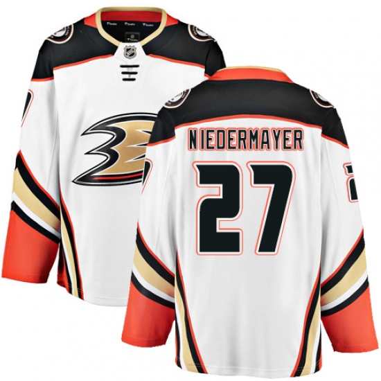 Men's Anaheim Ducks #27 Scott Niedermayer Fanatics Branded White Away Breakaway NHL Jersey - Ujersey