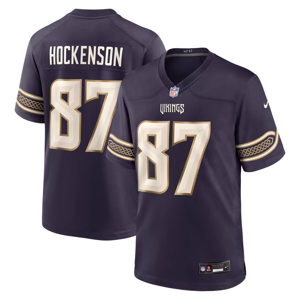 Men's Minnesota Vikings T.J. Hockenson Nike Purple 2026 Rivalries Collection Game Jersey - Ujersey