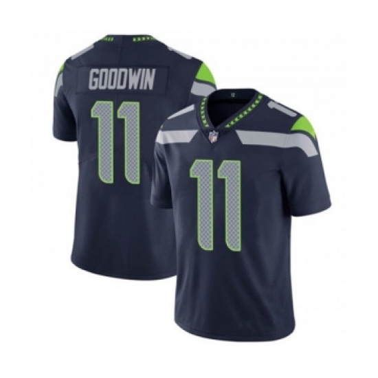Men's Seattle Seahawks #11 Marquise Goodwin Navy Vapor Untouchable Limited Stitched Jersey - Ujersey