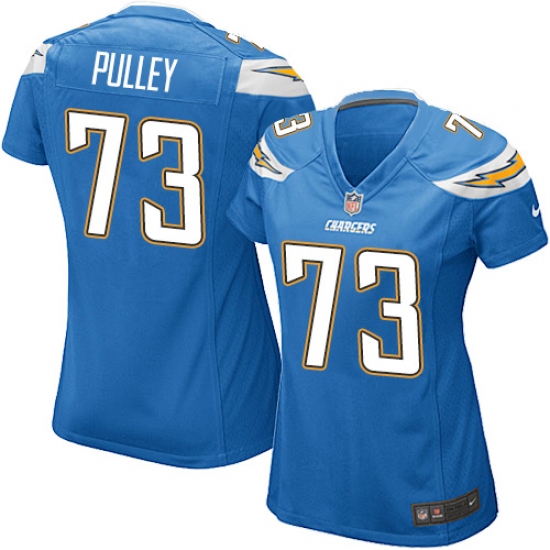 Women's Nike Los Angeles Chargers #73 Spencer Pulley Game Electric Blue Alternate NFL Jersey - Ujersey