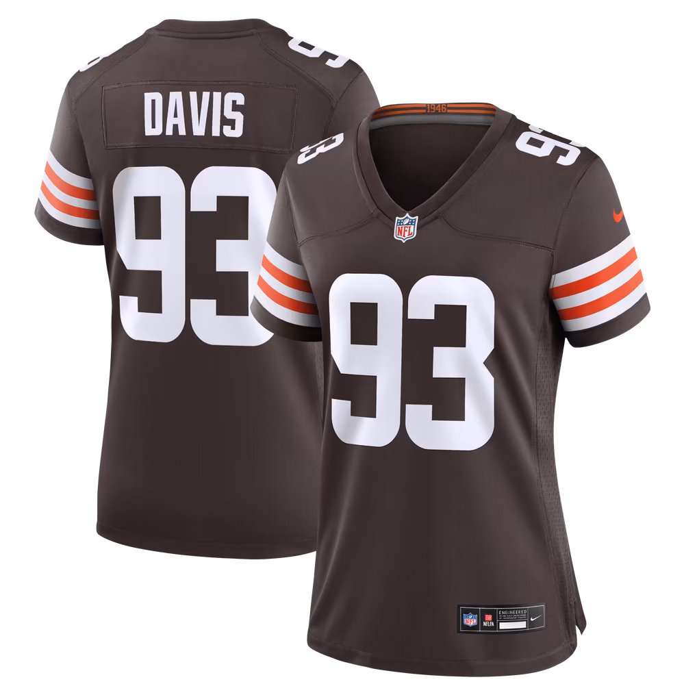Women's Cleveland Browns Kalia Davis Nike Brown Team Game Jersey - SUjersey01