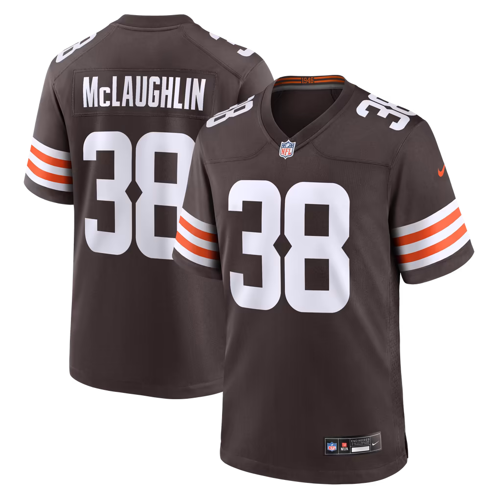 Men's Cleveland Browns Jaleel McLaughlin Nike Brown Team Game Jersey