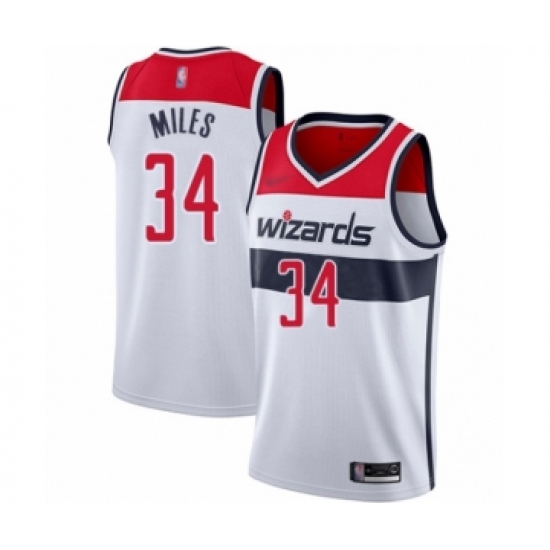 Women's Washington Wizards #34 C.J. Miles Swingman White Basketball Jersey - Association Edition - Ujersey