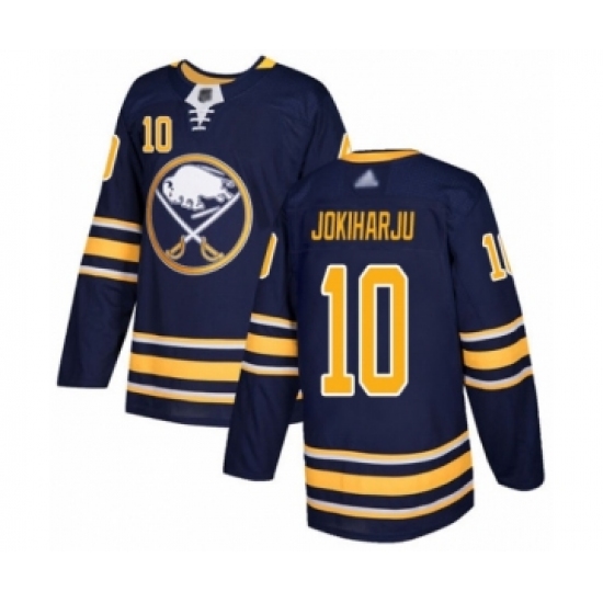 Men's Buffalo Sabres #10 Henri Jokiharju Authentic Navy Blue Home Hockey Jersey - Ujersey