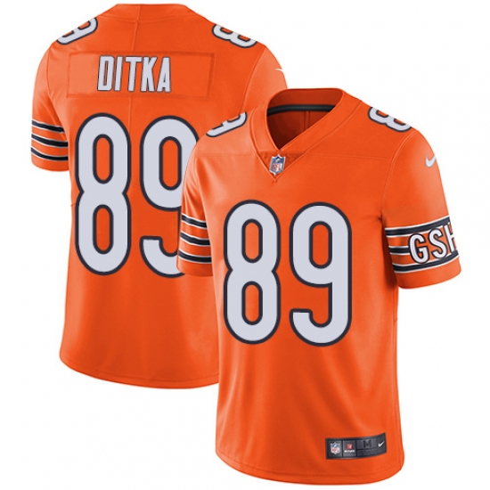 Youth Nike Chicago Bears #89 Mike Ditka Limited Orange Rush Vapor Untouchable NFL Jersey - Ujersey