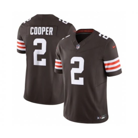 Men's Cleveland Browns #2 Amari Cooper Brown 2023 F.U.S.E. Vapor Untouchable Limited Stitched Jersey - Ujersey