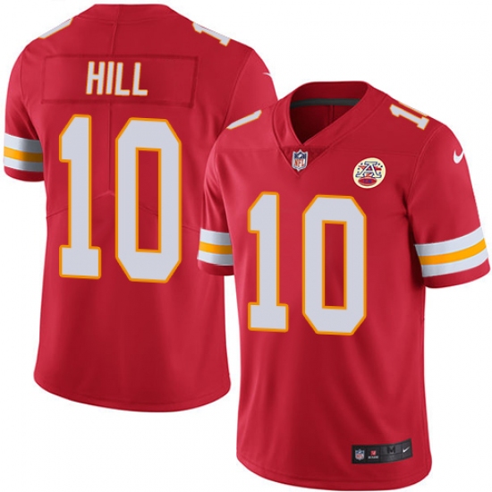 Youth Nike Kansas City Chiefs #10 Tyreek Hill Red Team Color Vapor Untouchable Limited Player NFL Jersey - Ujersey